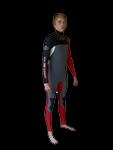Custom Wetsuit - Blonde Kid Front Design