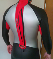 Tri suit upper body rear view
